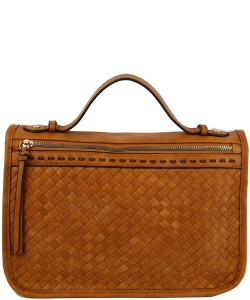 Fashion Woven Vintage Messenger Bag LSD173 MUSTARD